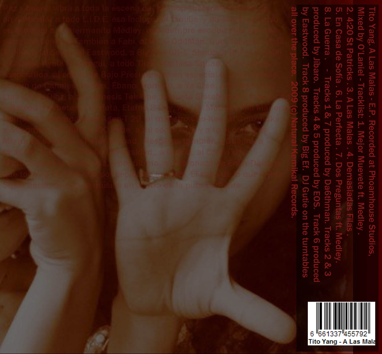 Tito Yang - A Las Malas EP (Remastered) (2009) - Edición Digital